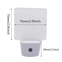 Base de lampe de nuit led 3d personnalisée avec carré acrylique plug in mur intérieur cuisine capteur veilleuse
