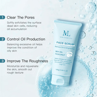 Private Label Sea Salt Coconut Gentle Brightening Facial Scrub Custom Logo Natural Face and Body Scrub