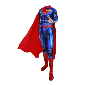 <span class=keywords><strong>Disfraz</strong></span> de Cosplay de Superhéroe de Anime para Halloween Traje de <span class=keywords><strong>Superman</strong></span> con Body y Capa para Hombre Adulto - Product Image 1
