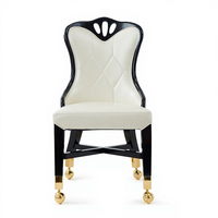 Chaise de casino réglable en cuir confortable de nouvelle conception avec roulettes pour salle à manger/salon