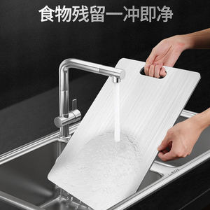Stainless Steel Cutting Board Double Sided Thickened Anti Slip Handle Kitchen Chopping Block Large Size Durable Easy Clean - Product Image 2