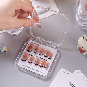 Boîte de présentation d'art ongulaire portable pour studio de manucure, 10 pièces, emballage transparent en acrylique pour cours de design d'ongles - Product Image 3