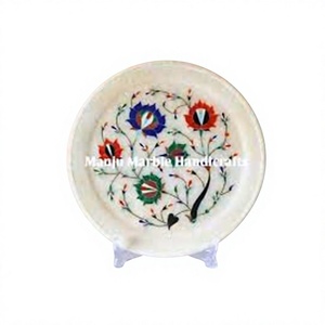 Dernière qualité Super Design amour marbre incrustation mère perle coquille Art floral fait à la main 9 "pouces cadeau d'affaires décoration de la maison - Product Image 1