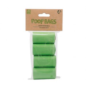 Sacs à déjections canines écologiques extra épais parfumés aux fruits, logo personnalisé, style mignon, 4 rouleaux, vente en gros, matériau plastique, contrôle des odeurs, personnalisables - Product Image 1