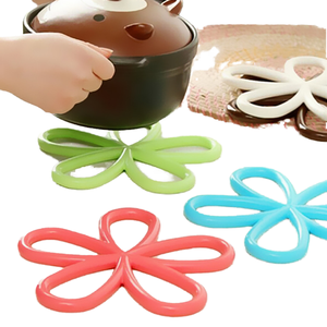 HILIM 2025 Contemporary Multipurpose Eco-Friendly Flower Shape <b>Silicone</b> Trivet <b>Mats</b> Non-Slip Heat Resistant Potholder Pad - Product Image 4