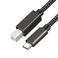 Cable de Carga Rápida 3A con Revestimiento de Nailon, Tipo-C a Tipo-B Macho, para Teléfono Móvil y Banco de Energía