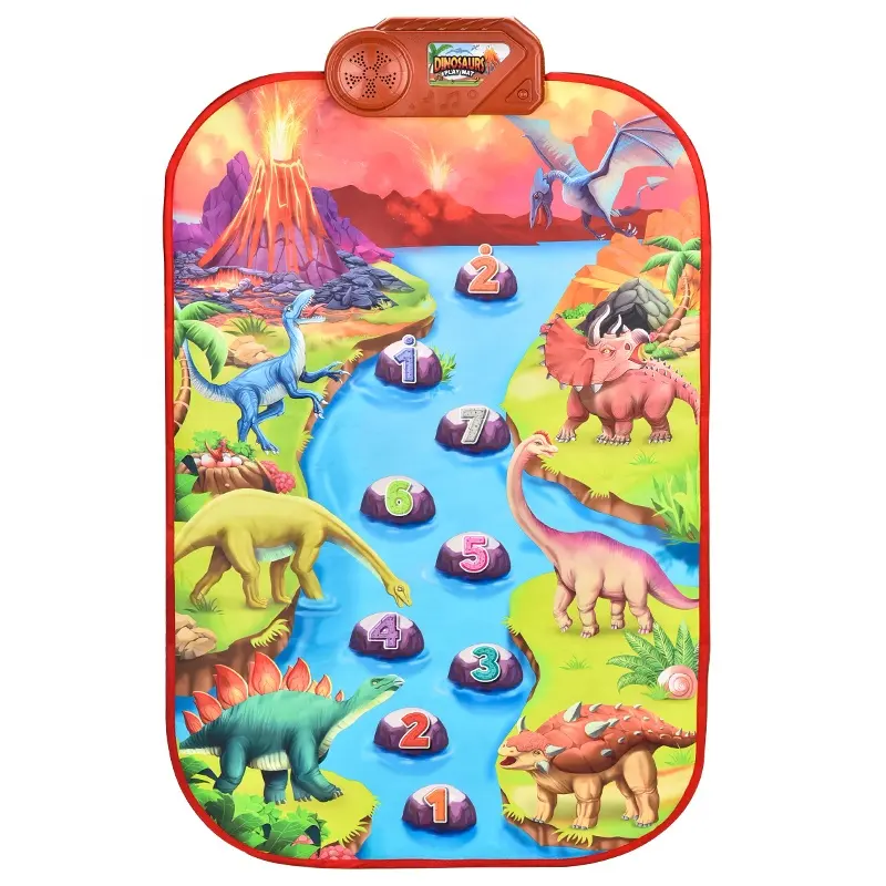 Dinosaur Theme Children Play Mat Dancing Carpet Music Game Mat With Dinosaur Sound Indoor Baby Exercise Toys For Kids