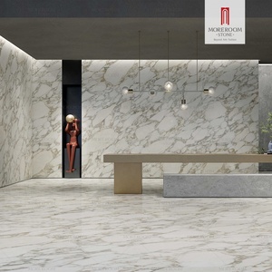 Lastra in Pietra Sinterizzata Artificiale Calacatta Gold 1600x3200x12mm Finitura Lucida in Porcellana per Pareti <span class=keywords><strong>e</strong></span> Pavimenti - Product Image 4