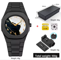 Ultradünne Schwarze Modische Uhr mit Angepasstem Arabischen Zifferblatt für Casual-Luxus Herren-Quarzuhr mit Kunststoffgehäuse