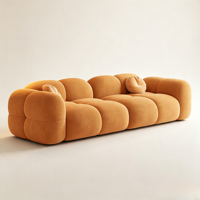 Canapé modulaire en tissu moelleux, canapé moderne et confortable pour petit appartement et salon