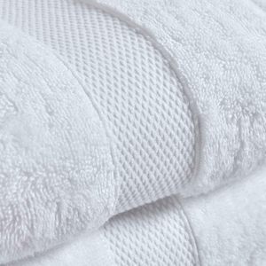 Serviettes de toilette blanches 100 % coton tissé, couleur unie, écologiques, durables, tailles personnalisables, logo en promotion - Product Image 3