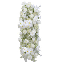 Set Bunga Sutra Hydrangea Mawar Gypsophila Merk JHMJ Model 65 Dekorasi Latar Belakang Pernikahan Rangkaian Meja Panjang
