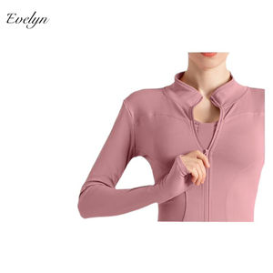 EVELYN OEM ODM High Elastic Quick-Drying Slim Fit Sports Jacket Breathable Stand-Up Collar Yoga Workout <strong>Clothes</strong> <strong>for</strong> <strong>Adults</strong> - Product Image 5