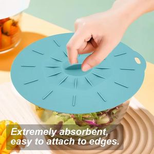 Lot de 5 couvercles alimentaires en silicone résistants à la chaleur et non toxiques pour micro-ondes, couvercles à ventouse, compatibles lave-vaisselle - Product Image 3