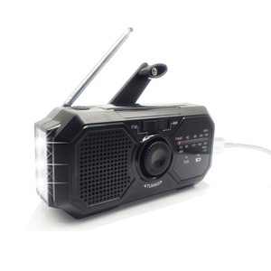 Nueva Radio de Emergencia Multifuncional AM/FM/WB con Manivela de Carga Solar, Linterna y Banco de Energía - Product Image 1