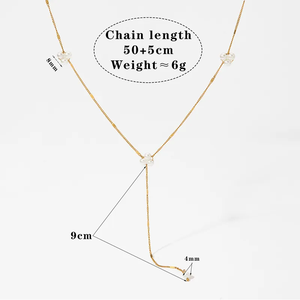 Venta al por mayor de joyería de estilo moderno dulce artístico pétalo 304 Acero inoxidable 16K chapado en oro blanco chapado en oro colgante collar - Product Image 4