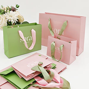 "Bolsas de cartón ecológicas para pasteles, panadería personalizada a granel con asas y cinta, embalaje de alimentos de alta calidad" - Product Image 5