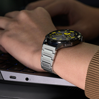 Bracelet de montre de luxe en titane 22 mm avec revêtement DLC, attache rapide, réglable, en métal, pour Huawei