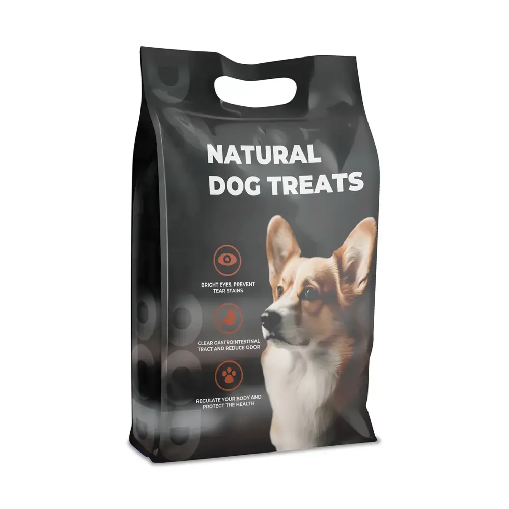 Stampa personalizzata bassa MOQ 500 pz cibo per cani a prova di odore sacchetto di plastica per cani imballaggio con cerniera