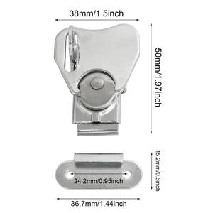 केस बॉक्स 55x73 मिमी के लिए पैडलॉक होल के साथ HM3204 मेटल बटरफ्लाई ट्विस्ट लैच कीपर टॉगल क्लैंप - Product Image 3