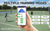 Machine à balles de tennis portable PT Mini Pro avec application et télécommande, 50 balles, équipement d'entraînement léger pour entraîneurs et joueurs