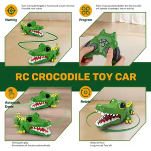Mainan LK <span class=keywords><strong>2</strong></span>.4G RC mainan hewan interaktif, mobil mainan buaya aksi Chomping elektronik pemrograman menari dengan mulut besar - Product Image 5