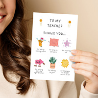Carte-cadeau transfrontalière pour salutations émotionnelles, saison des diplômes, Journée des enseignants, mots de gratitude, respect, remerciements pour les étudiants