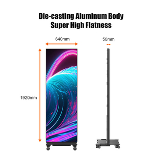 Afficheur LED mobile triple pliable COB P1.86 P1.53 P1.25 pour intérieur, 6401920 12801920, affichage numérique sur pied pour la publicité - Product Image 3