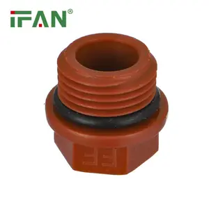 IFAN PPH fabricant de raccords de tuyaux eau chaude et froide, tuyau Pph marron, embout mâle avec raccords de tuyaux en plastique