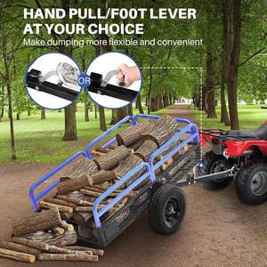 <span class=keywords><strong>Remorque</strong></span> à Mailles d'Acier Jebury pour VTT, Capacité de Charge 300 kg, Noir Thermolaqué, pour Utilisation Agricole et en Sentier, Compatibilité <span class=keywords><strong>Moto</strong></span> et VTT - Product Image 2