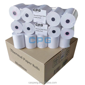Rollo de Papel Térmico de Grado Industrial, Imagen Larga, 80 mm, 70 g/m², Bajo Polvo, Papel para Recibos, Papel Térmico para Cajas Registradoras, Uso Médico - Product Image 2
