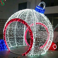 Décoration extérieure pour la fête de Noël, sculpture géante LED paysagère IP65, motif lumineux en forme d'arche 3D