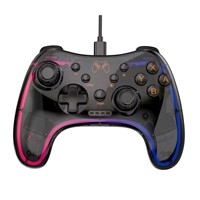 Mando de Juego con Cable RGB de Neón, Colorido y Brillante, para PC, Transparente, para Switch, Venta al Por Mayor
