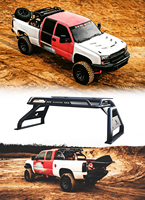 Universal Iron Steel 4x4 Sport Roll Bar Pickup Truck Built-in Cargo Basket LED Brake Light Heavy Duty Electrophoretic Coating