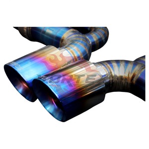 Sistema de escape Catback Oortex Gradient Blue Titanium con válvulas y puntas quemadas para Porsche 718 Boxster Cayman 2.0T 2.5T, mejoras de montaje directo - Product Image 6