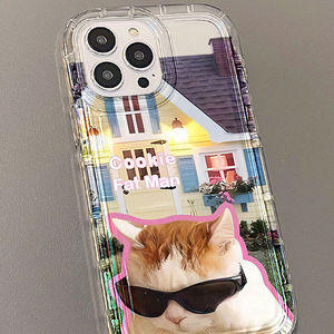 Occhiali da sole gatto e cane custodia per telefono trasparente coppia impermeabile custodia per telefono simpatico gatto custodia all'ingrosso - Product Image 3