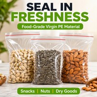 Sacs en plastique refermables transparents en PE, résistants à l'humidité, avec fermeture éclair, épais et robustes, 12*17 cm, 1000 pièces/sac, vente en gros sur mesure