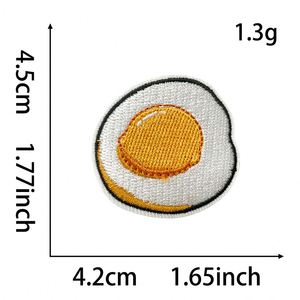 แผ่นปะรูปอาหารน่ารัก ปิซซ่า ชีสเค้ก ชิปส์ ไข่  สำหรับรีดติดเสื้อผ้า กระเป๋า ตกแต่ง - Product Image 6