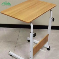 Bureau d'ordinateur portable pliable et réglable en hauteur Wayon avec roulettes, portable pour lit, canapé, bureau