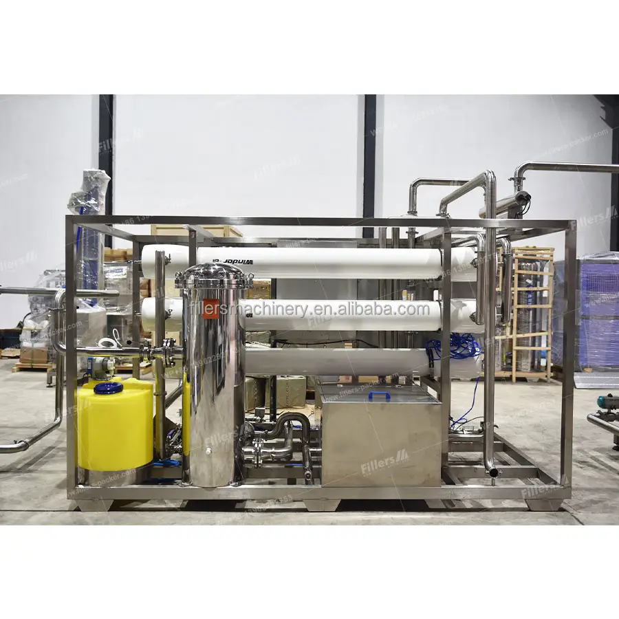نظام تقطير المياه من بئر عميق من مكونات صناعية ماكينة تنقية مياه الشرب بالتناضح العكسي وفلاتر معالجة
