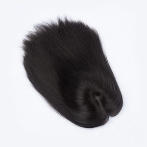 <b>Clip</b> In 8x8 Silk Top Hair Topper Human Hair Invisible Knots Comfortable Fit For Daily Hair Loss Solution - Product Image 5