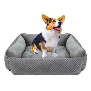 U-PETS lit pour chien lavable écologique canapé tissu confortable rectangle lit pour chien pour grand moyen petit chien - Product Image 1