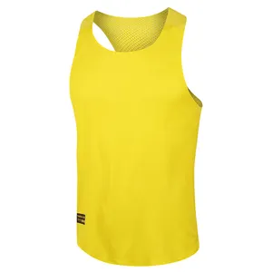 Colete de corrida sem costura para corrida de maratona, blusa regata esportiva personalizada para homens e mulheres