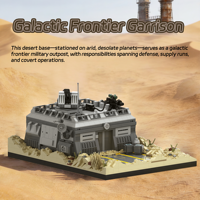 Set Mainan Balok Bangunan Amazing Block 90010 2386PCS Galactic Frontline Barrack Model Teknis Plastik Modern Hadiah Festival