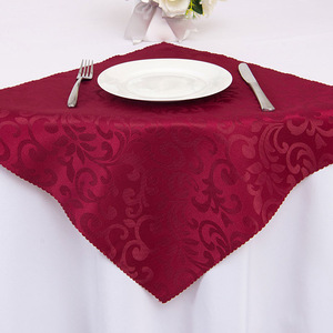 Serviette de table et nappe en tissu jacquard, matière polyester, 48x48cm, carrée, pour hôtels et restaurants - Product Image 3