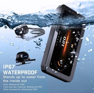 6.25 inch IP67 không thấm nước vòng lặp ghi âm Wifi GPS Carplay tự động xe máy DVR TPMS BSD Dash Cam AHD 2K xe máy máy ảnh - Product Image 5