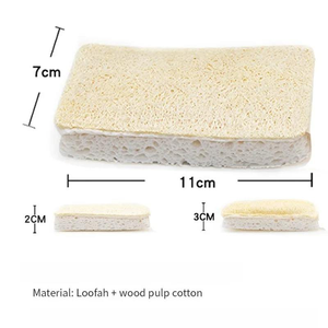 Estropajo Mágico de Doble Cara, Cepillo para Lavar Platos de Cocina, Esponja de Limpieza de Ollas, Paño de Pulpa de Madera, Esponja Natural de Luffa - Product Image 6