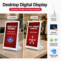 Kiosque numérique de bureau avec processeur Intel I3 I5 en option, système Android, WiFi, Ethernet, écran tactile de 10,1 pouces