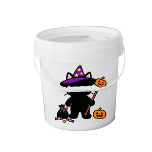 OEM et ODM -<span class=keywords><strong>20</strong></span> ℃ ~ 120 ℃ IML Baril rond en PP Matériau Couleurs personnalisées Bon marché Seau en plastique <span class=keywords><strong>de</strong></span> citrouille d'Halloween <span class=keywords><strong>de</strong></span> 1 à 5 <span class=keywords><strong>litres</strong></span> pour bonbons - Product Image 6