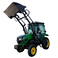 Tracteur agricole multifonctionnel 4x4 de 50 ch avec chargeur frontal et accessoires en option